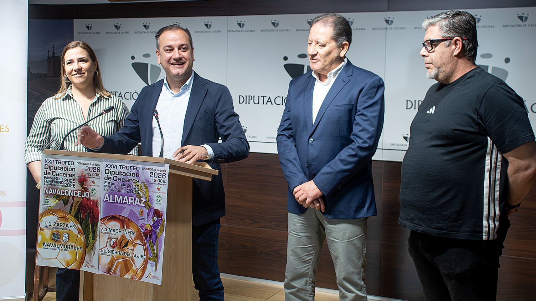 Presentación de las finales del Trofeo Diputación de Cáceres de fútbol sala