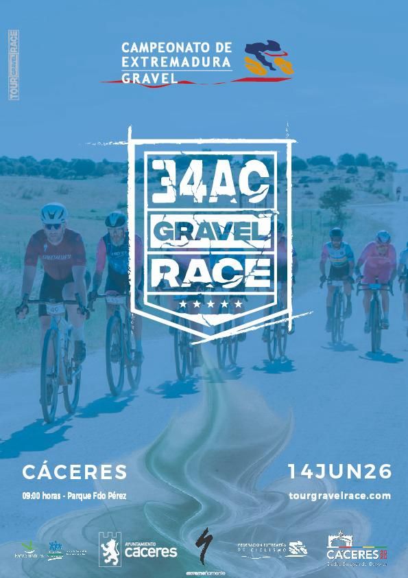 Cartel del Campeonato de Extremadura de Gravel 2026