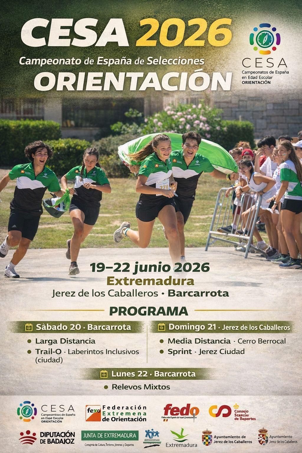 Presentación del Campeonato de España Escolar de Orientación en Jerez y Barcarrota
