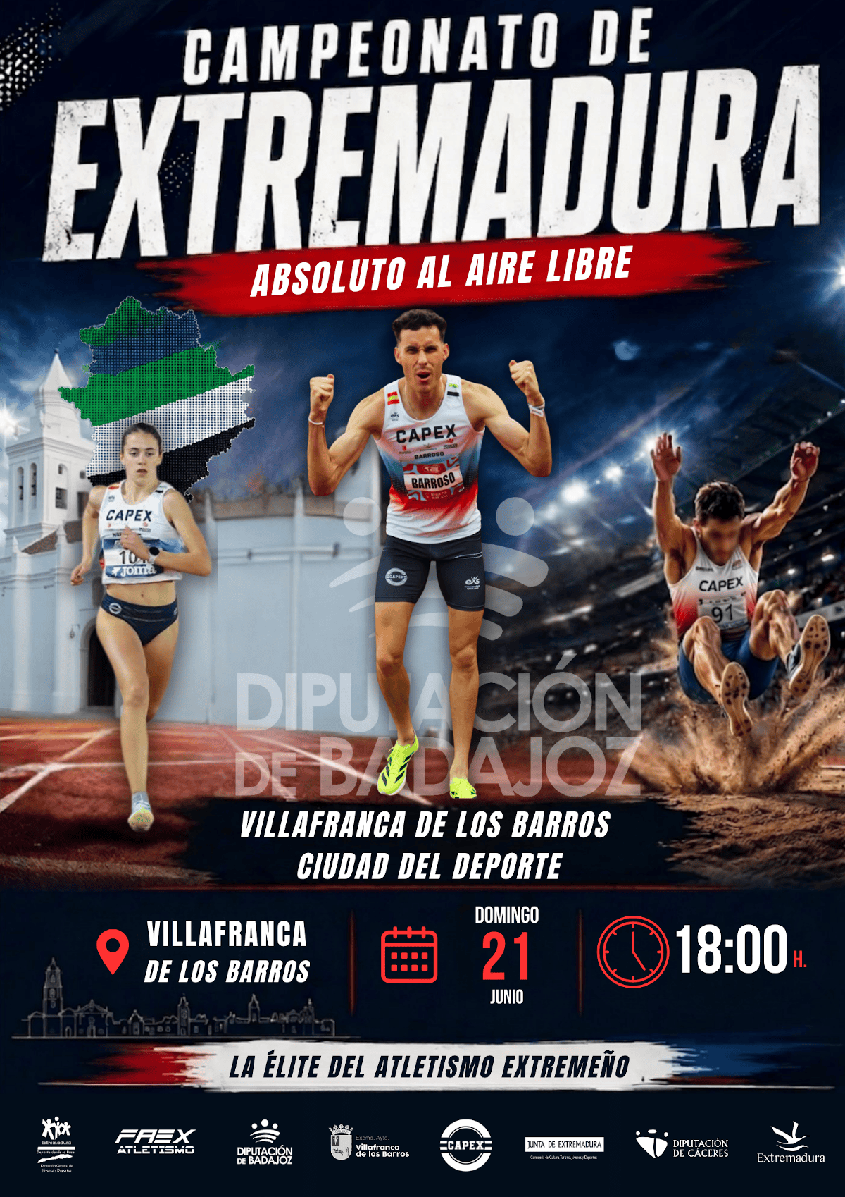 Presentación del Campeonato de Extremadura Absoluto de Atletismo en la Diputación de Badajoz