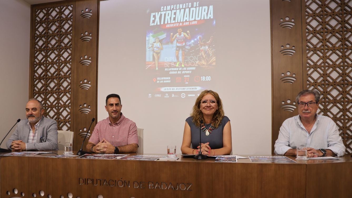 Presentación del Campeonato de Extremadura Absoluto de Atletismo en la Diputación de Badajoz