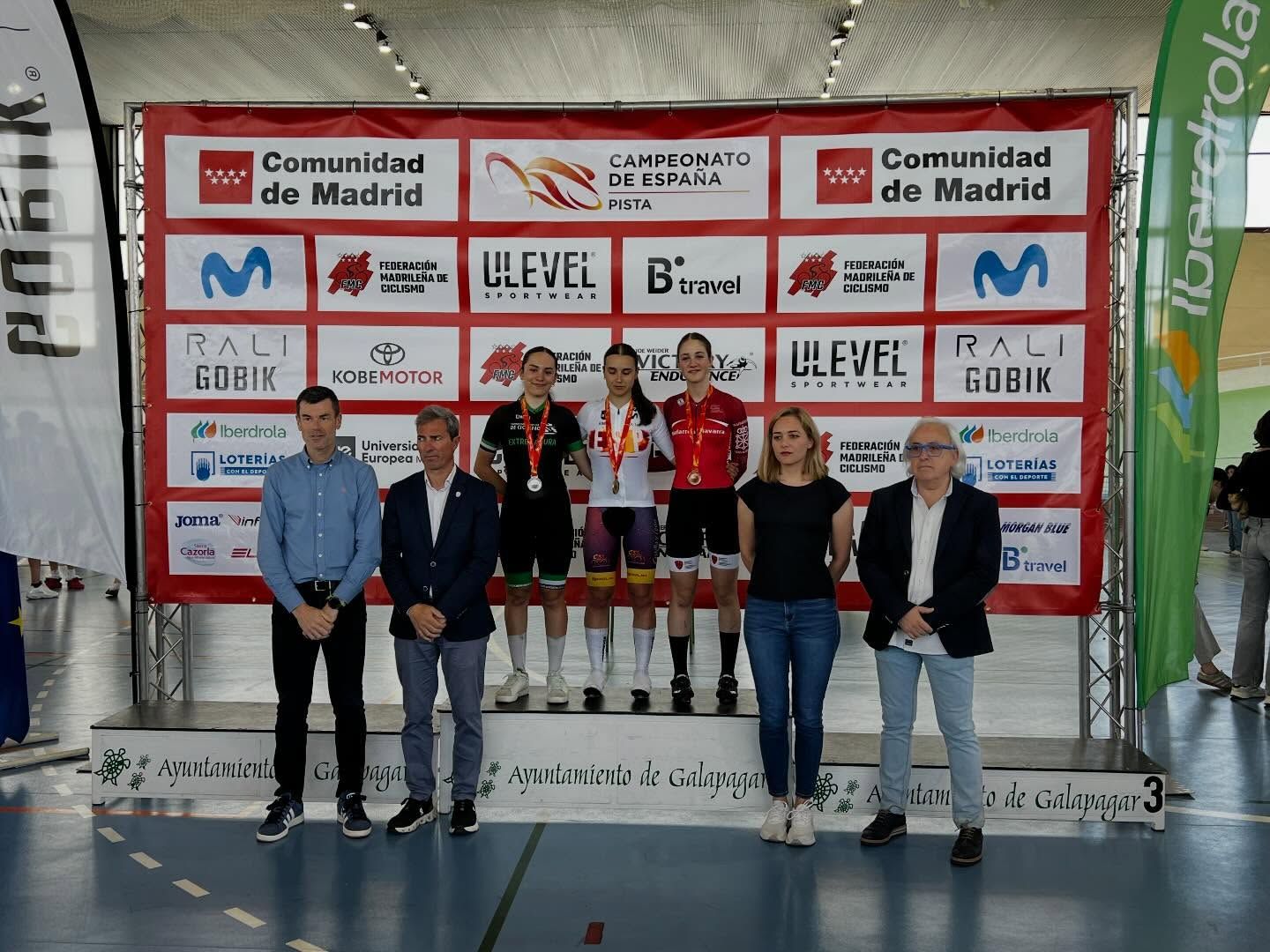 Laura Pérez compite en la final de keirin del Campeonato de España de Pista en Galapagar