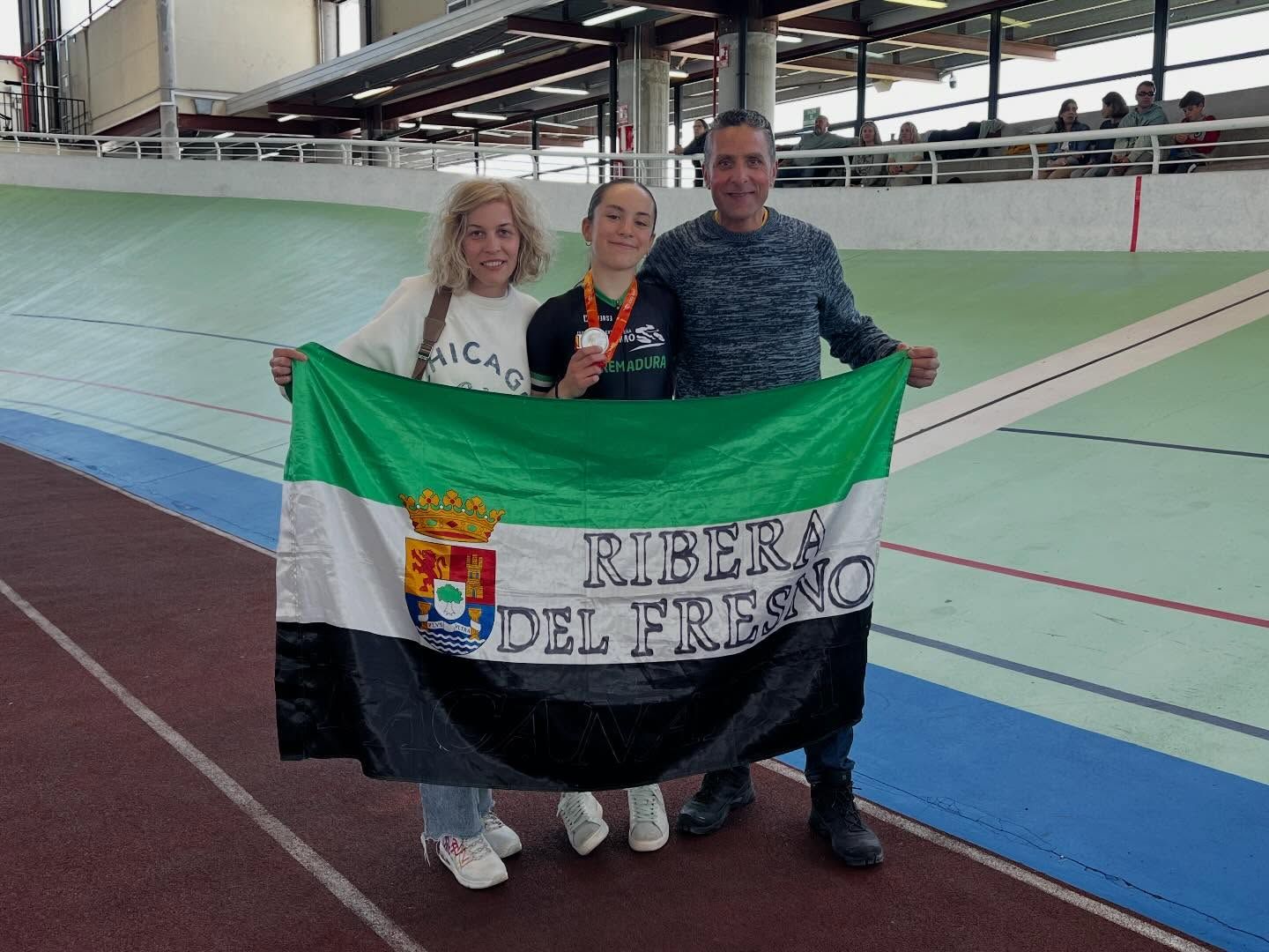Laura Pérez compite en la final de keirin del Campeonato de España de Pista en Galapagar