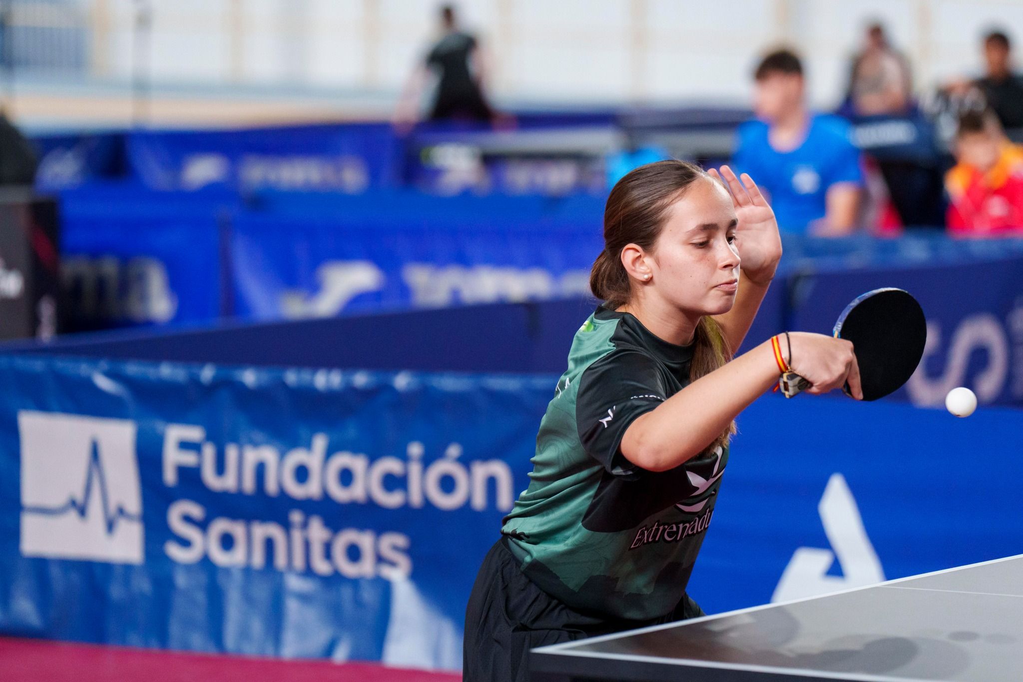 Palistas extremeños durante su participación en el CESA 2026 de tenis de mesa