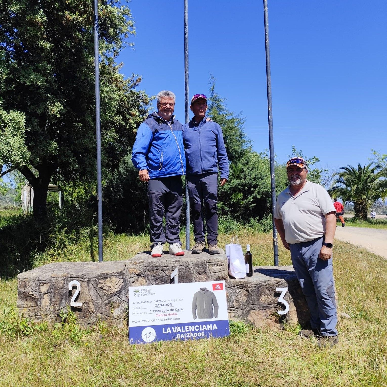 Podio del Provincial de Badajoz de Compak Sporting 2026 en Jerez de los Caballeros