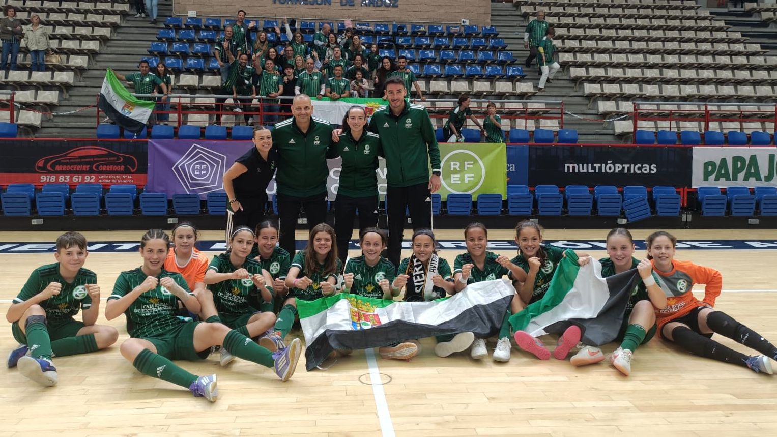 Selección extremeña Sub-12 de fútbol sala en el CESA de Torrejón