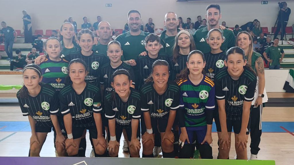 Selección extremeña Sub-12 de fútbol sala durante el partido ante Andalucía
