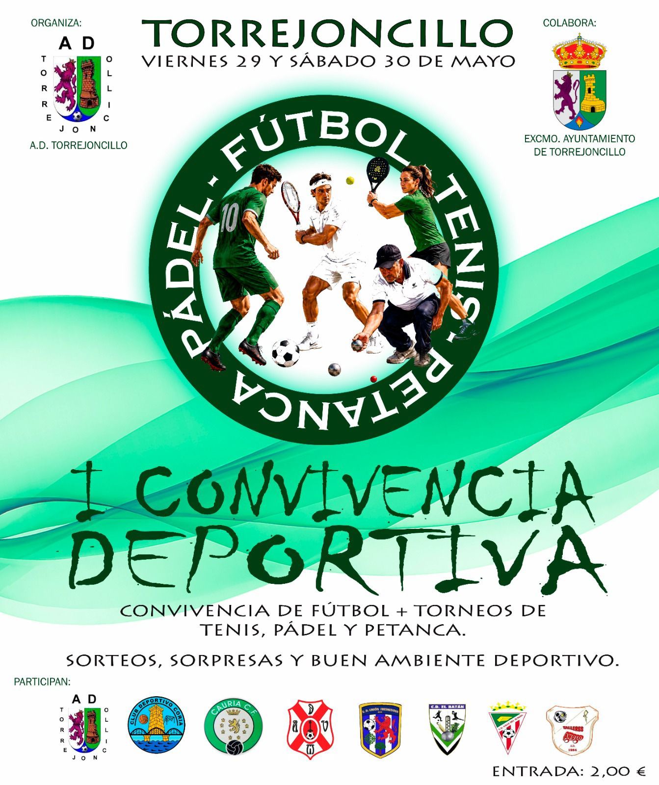 Cartel de la I Convivencia Deportiva de Torrejoncillo