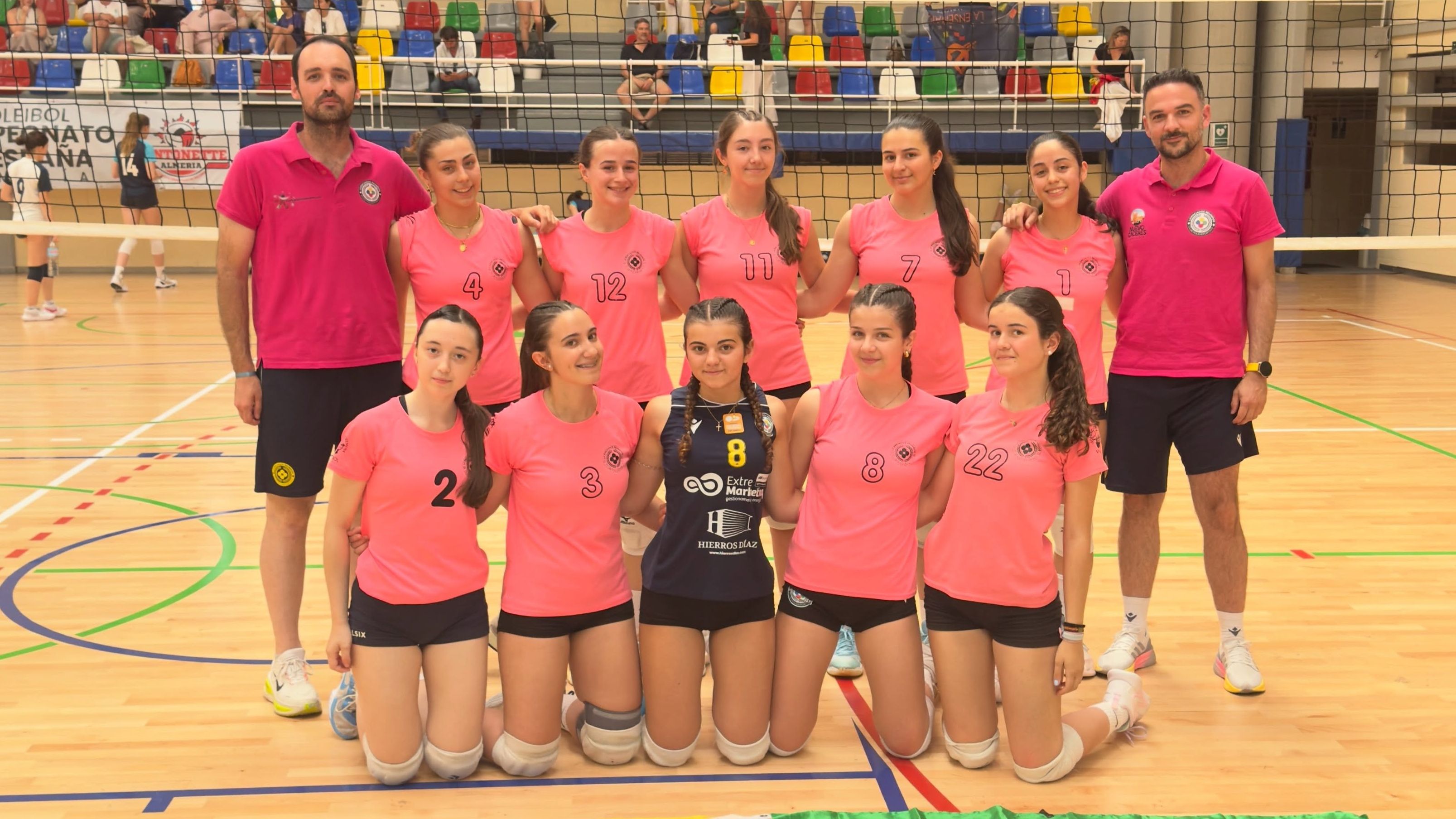Jugadoras del Club Polideportivo Licenciados Reunidos durante el Campeonato de España Cadete