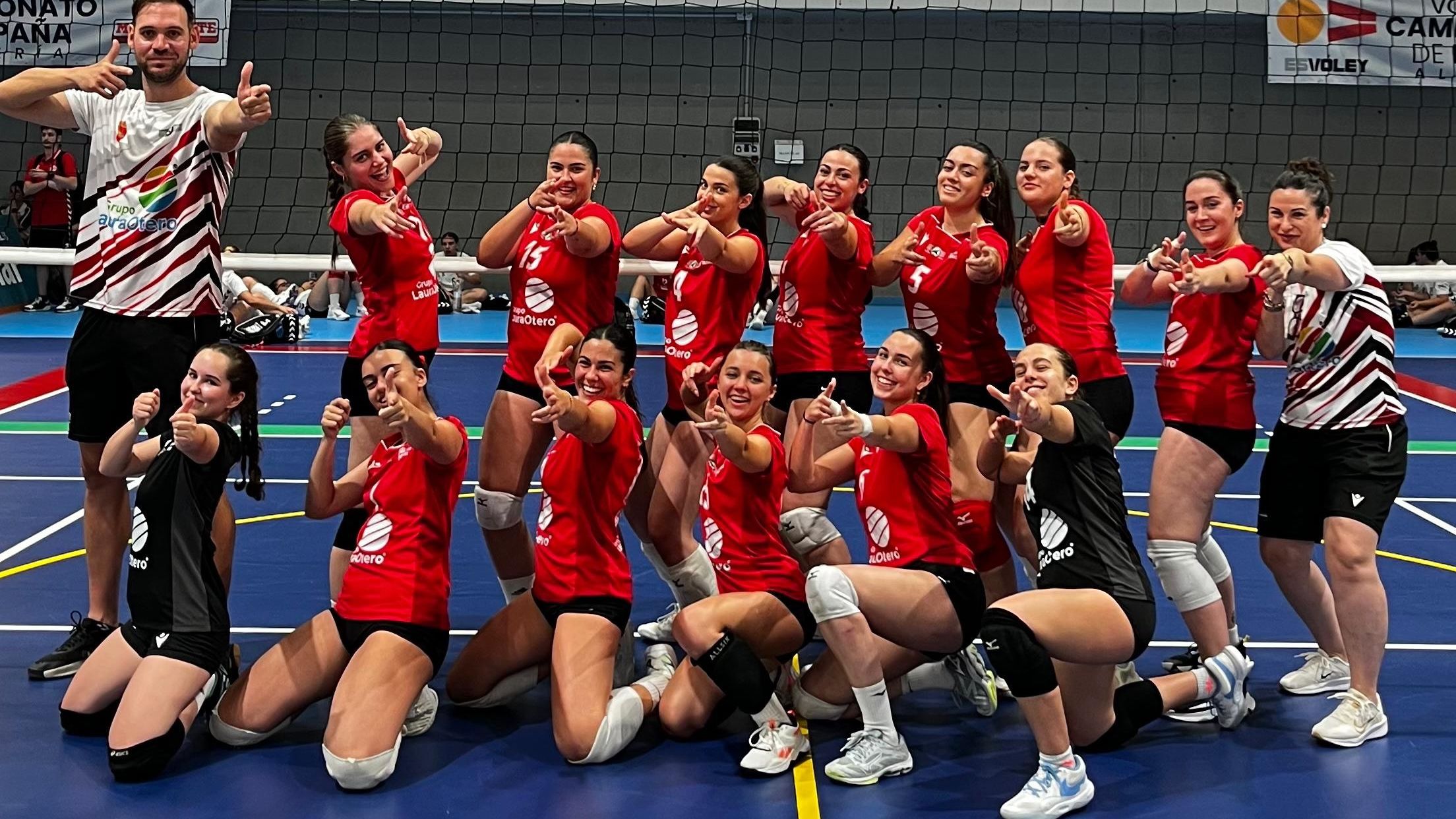 Jugadoras del ADV Miajadas durante la fase de ascenso a Primera Nacional femenina en Almería