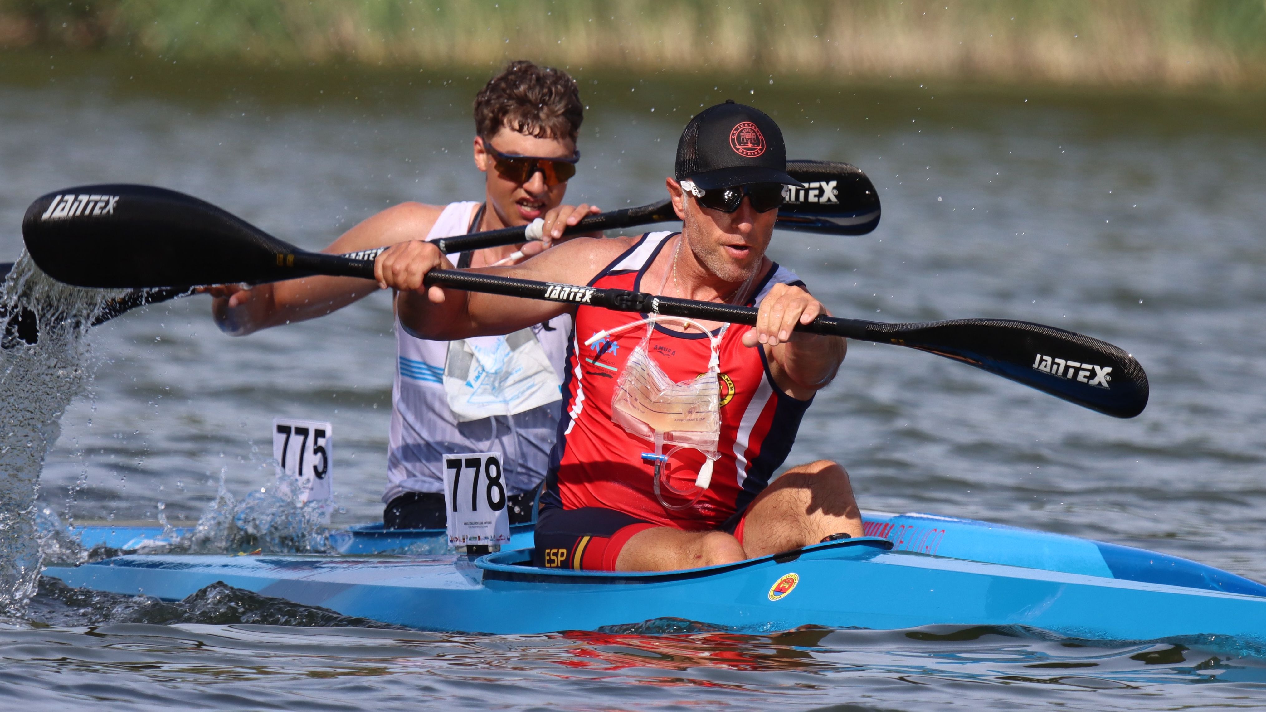 Juan A. Valle durante una prueba de paracanoe en el Campeonato de España
