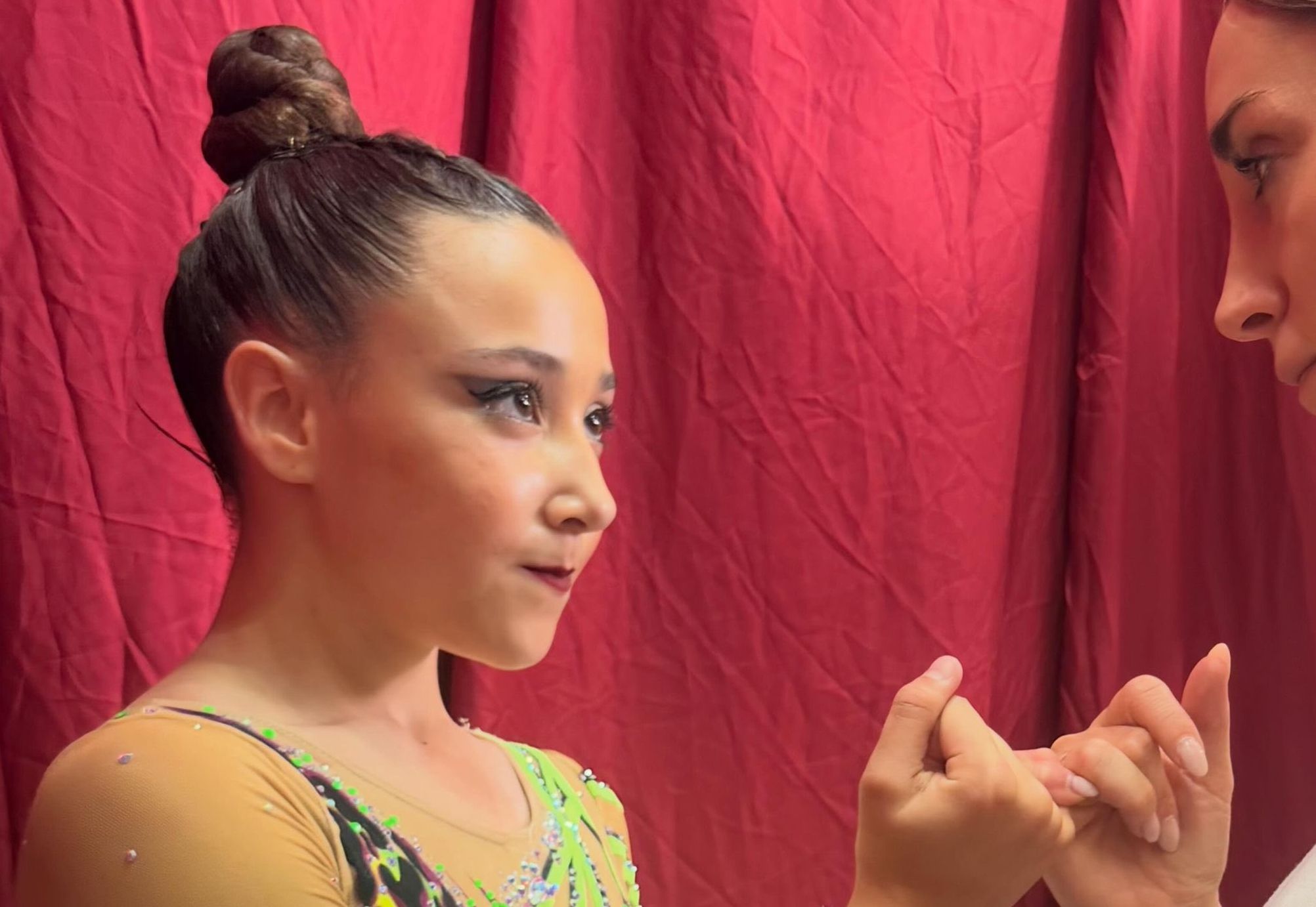 Talía Sánchez junto a su entrenadora Nazaret Santano