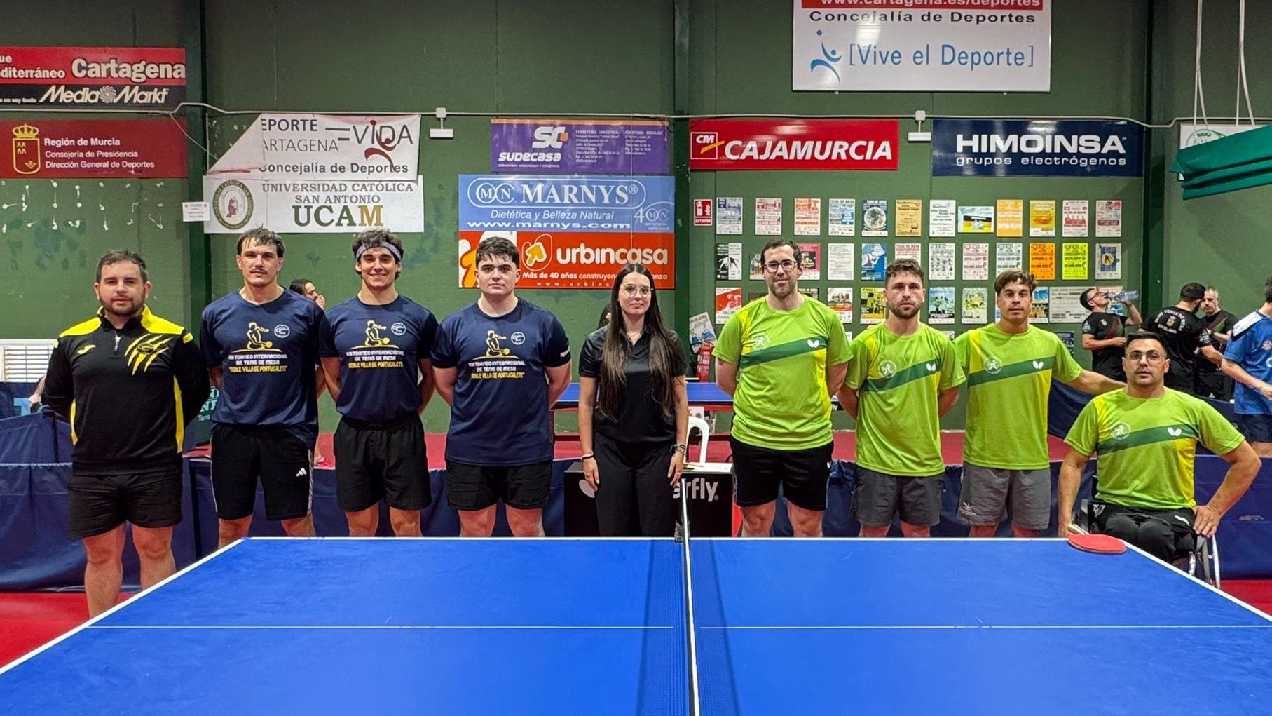 Jugadores del T.M. Fuente del Maestre durante la fase de ascenso disputada en Cartagena