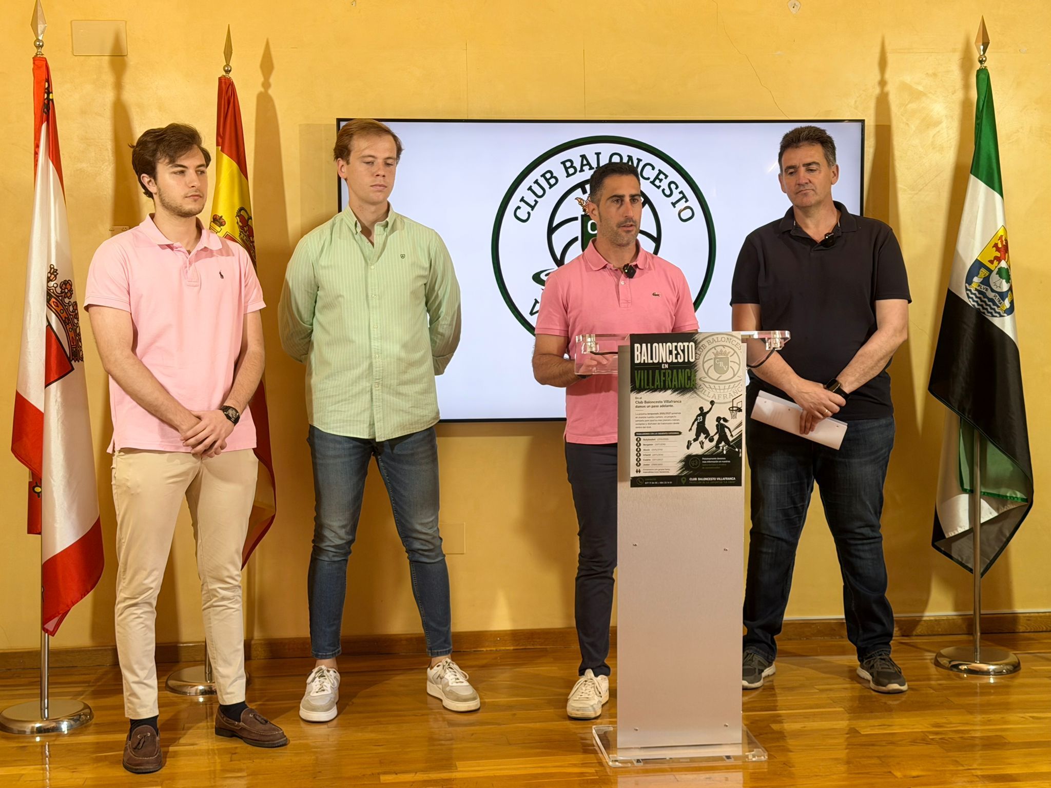 Rueda de prensa del Club Baloncesto Villafranca y la Concejalía de Deportes