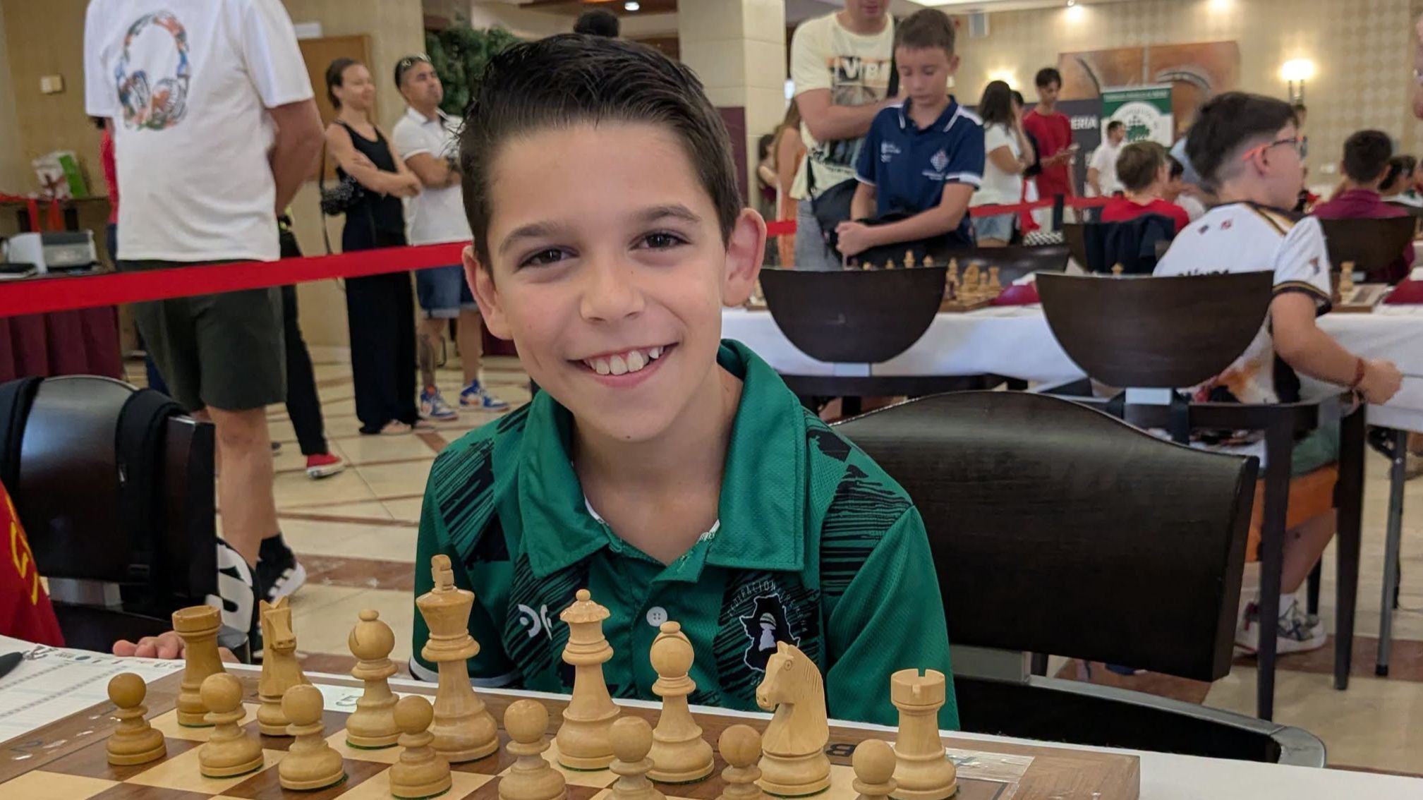 Hugo Pérez Solanas, jugador del Club Magic Extremadura, en el Campeonato de España de ajedrez