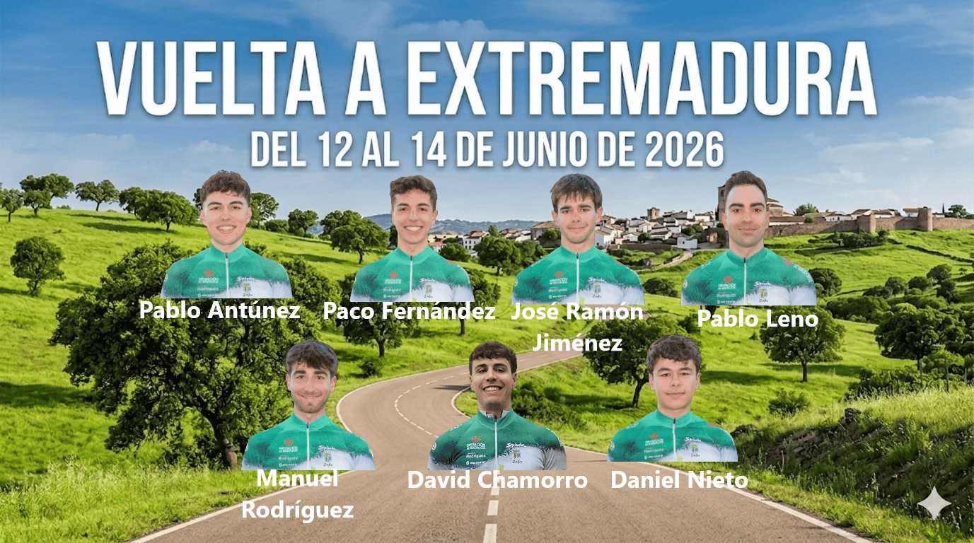 Equipo del Extremadura Pebetero para la Vuelta a Extremadura 2026