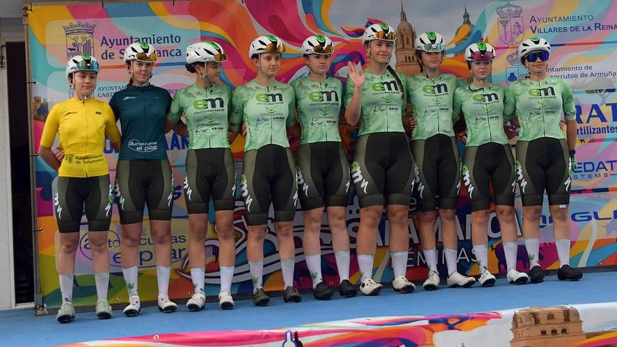 Podio final de la Challenge Ciclista Vuelta a Salamanca de Féminas