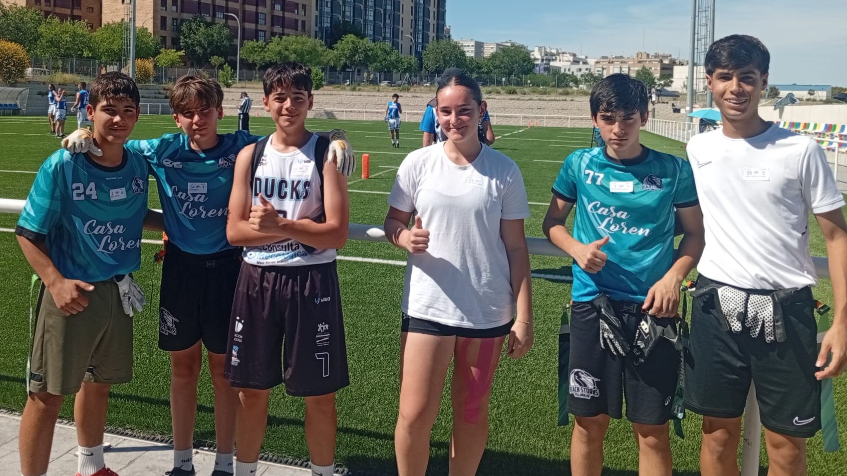 Jóvenes extremeños en los tryouts de las selecciones españolas de flag football