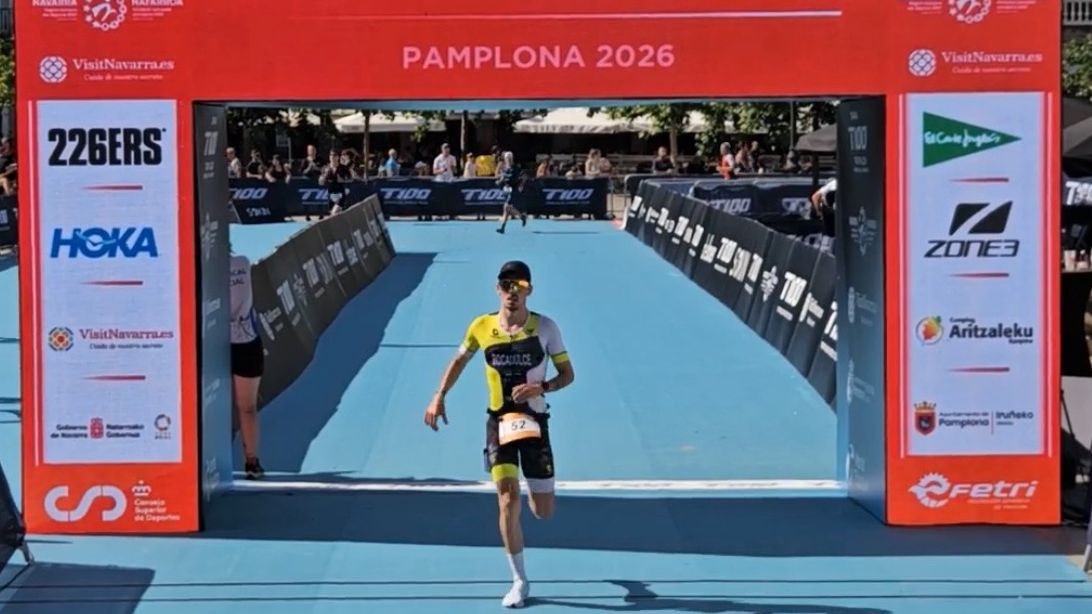 Ismael Bocadulce durante el Campeonato de España de Triatlón de Media Distancia en Pamplona