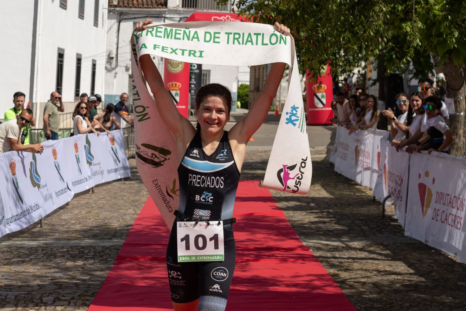 Marina Preciados, campeona de Extremadura de Triatlón Cros en la prueba disputada en Mirabel