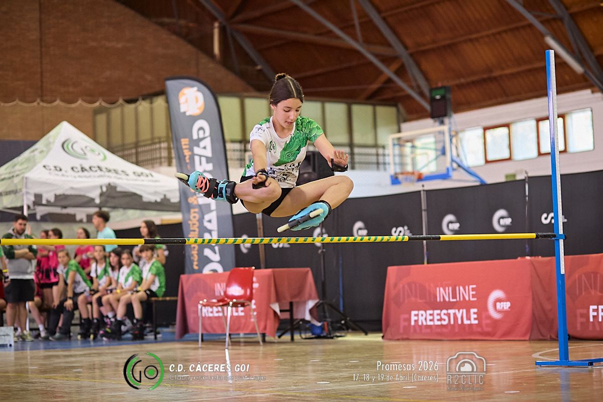 Deportistas del C.D. Cáceres Go! en el Campeonato Nacional Promesas de patinaje