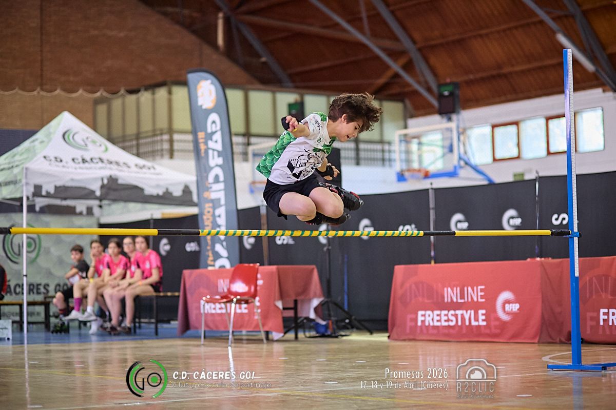 Deportistas del C.D. Cáceres Go! en el Campeonato Nacional Promesas de patinaje