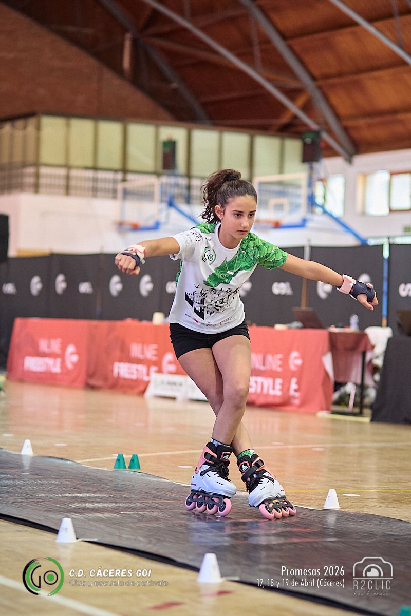 Deportistas del C.D. Cáceres Go! en el Campeonato Nacional Promesas de patinaje