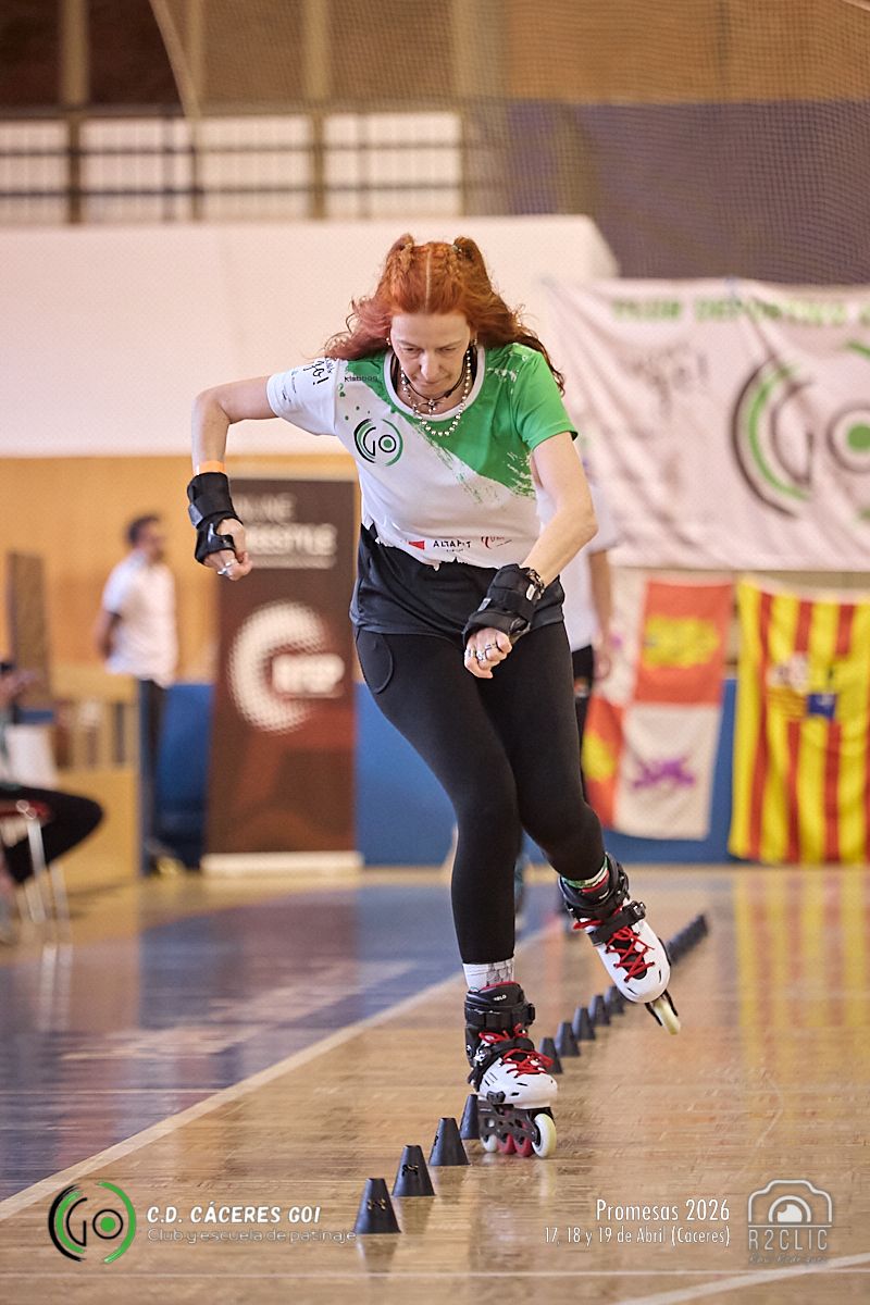 Deportistas del C.D. Cáceres Go! en el Campeonato Nacional Promesas de patinaje