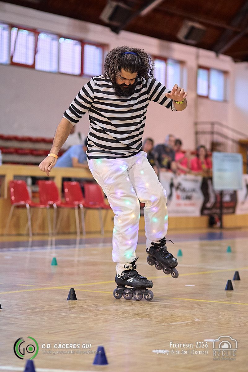 Deportistas del C.D. Cáceres Go! en el Campeonato Nacional Promesas de patinaje