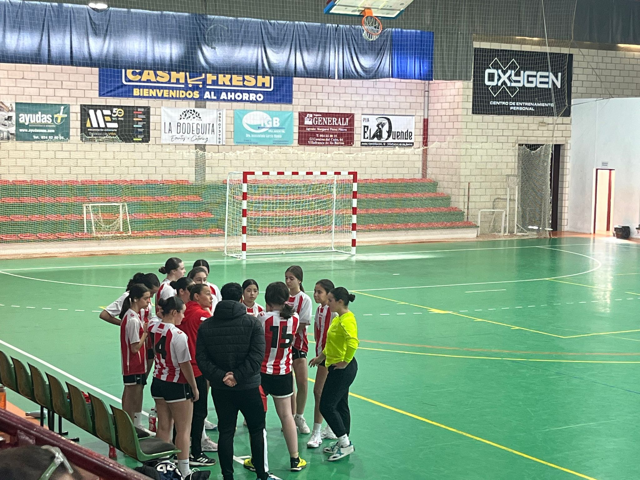 Jugadoras del EMD Azuaga durante el partido ante Villafranca
