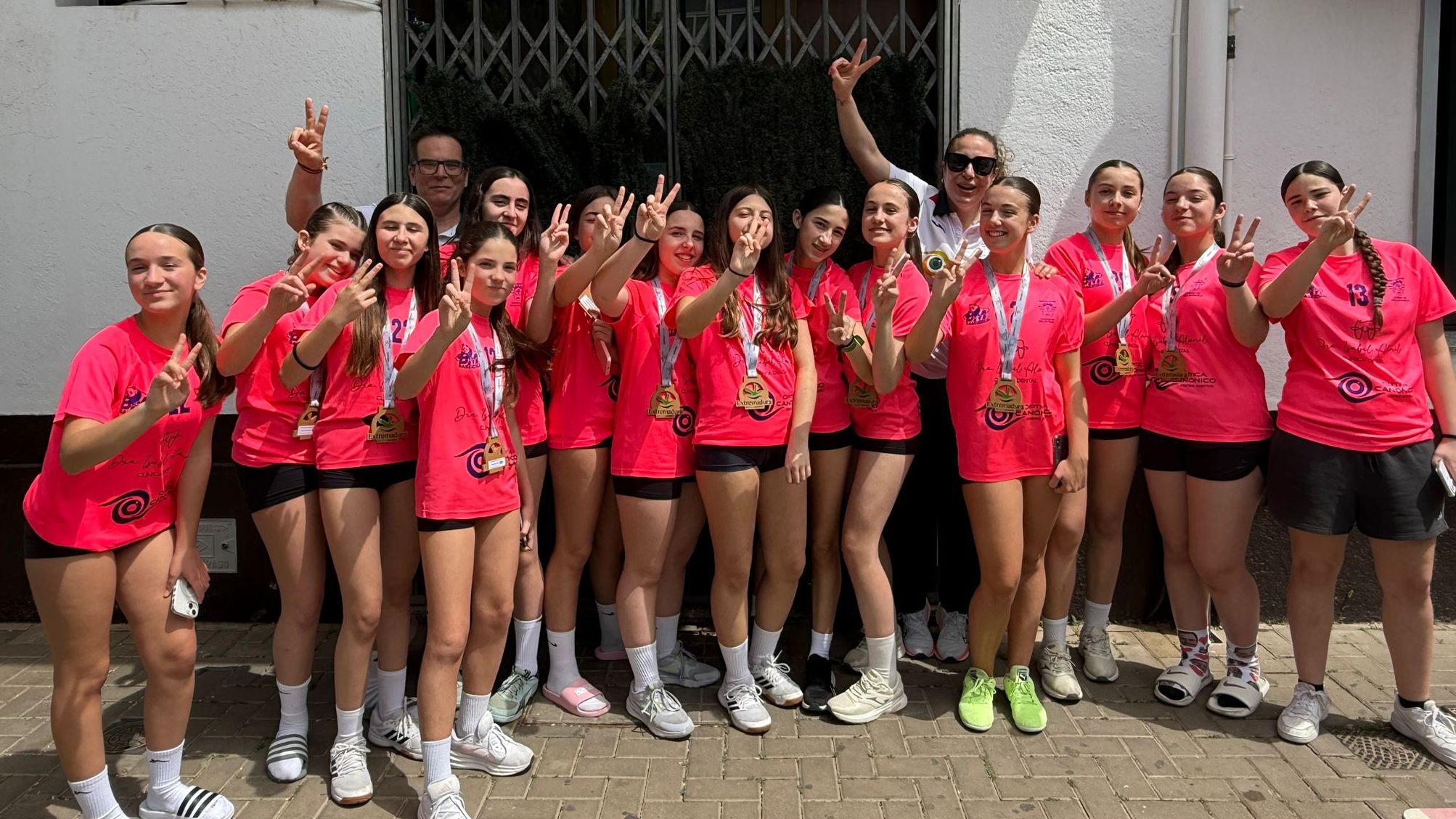 Integrantes del Balonmano Ciudad de Villafranca.