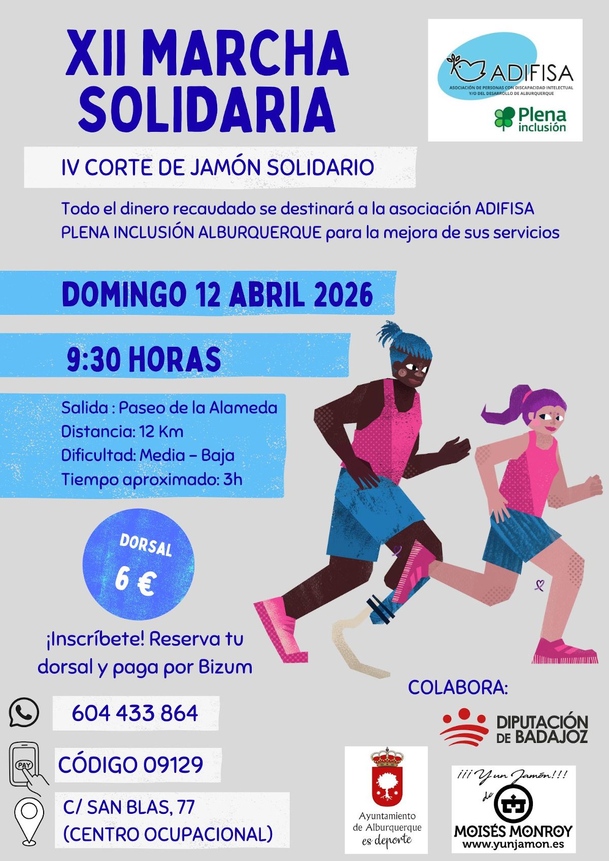 Presentación de la XII Marcha Solidaria de ADIFISA en Alburquerque