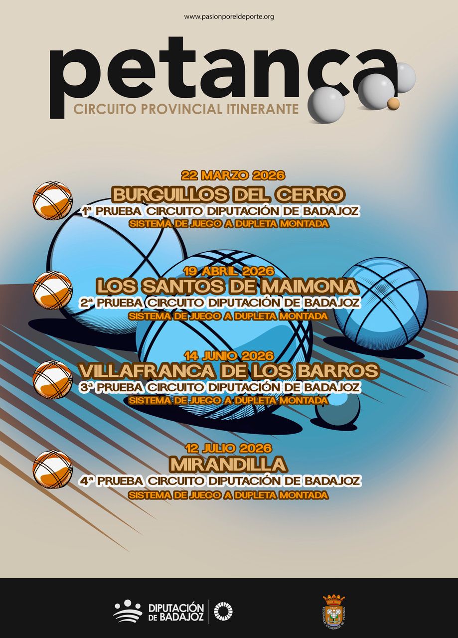 Presentación del Circuito provincial itinerante de Petanca de la Diputación de Badajoz