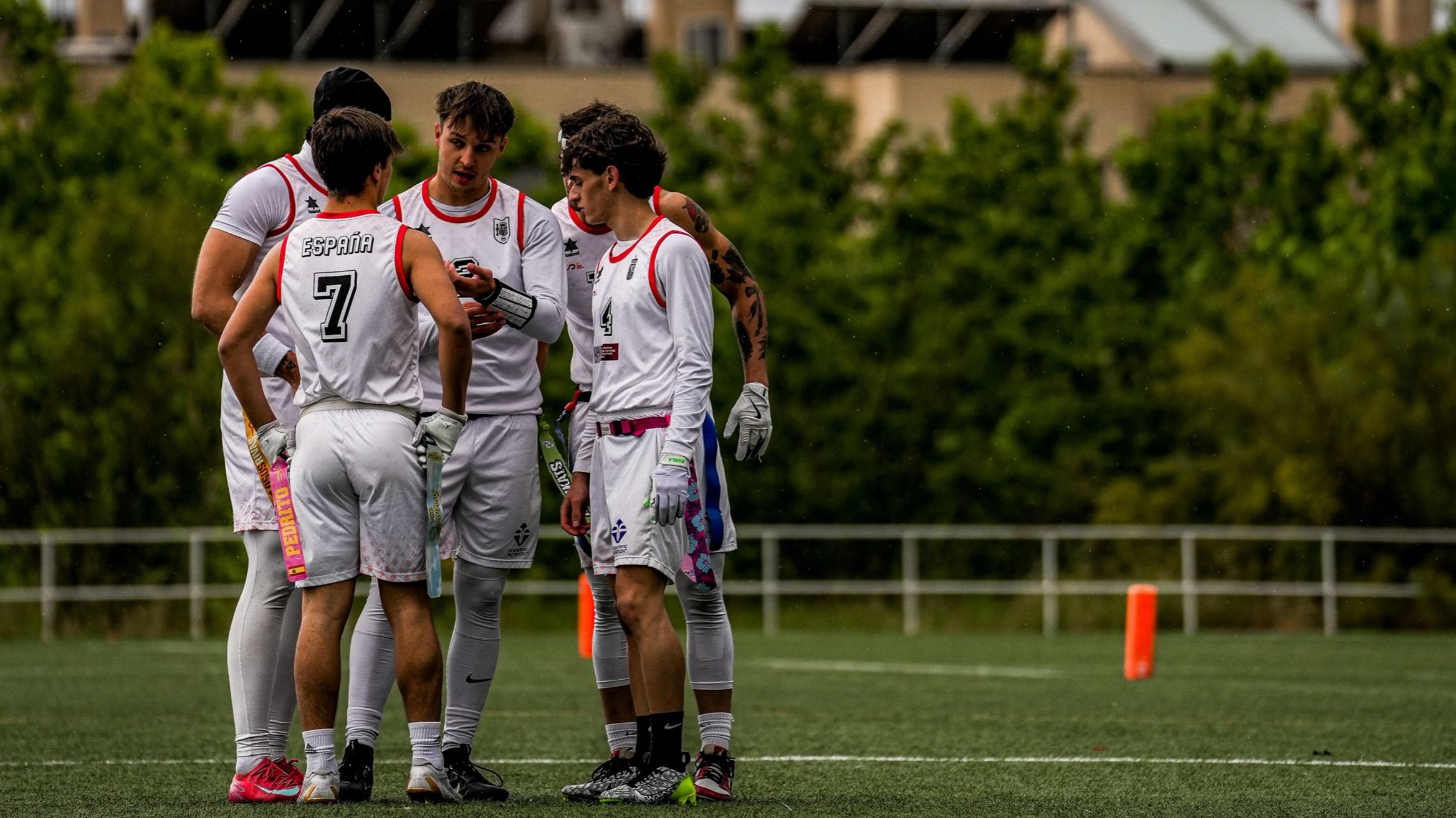Marco Ortiz con la selección española masculina de flag football ante México