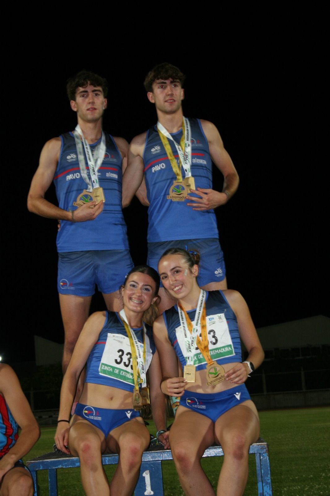 Atletas del Club Atletismo Don Benito en el Campeonato de Extremadura JUDEX