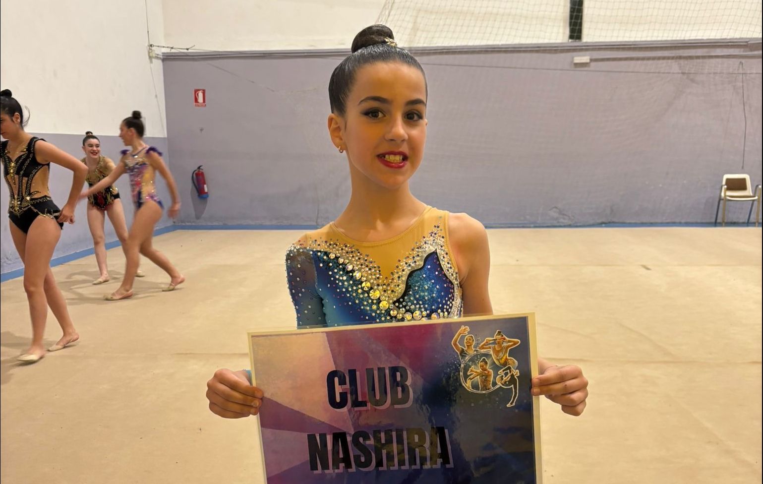 Gimnastas del Club Nashira de Plasencia con sus medallas en Cuenca y Calamonte